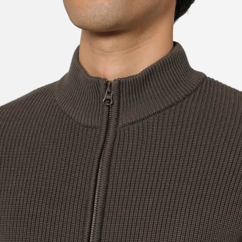 BARNEYS NEW YORK シーアイランドコットンドライバーズニットジャケット DARK GRAY