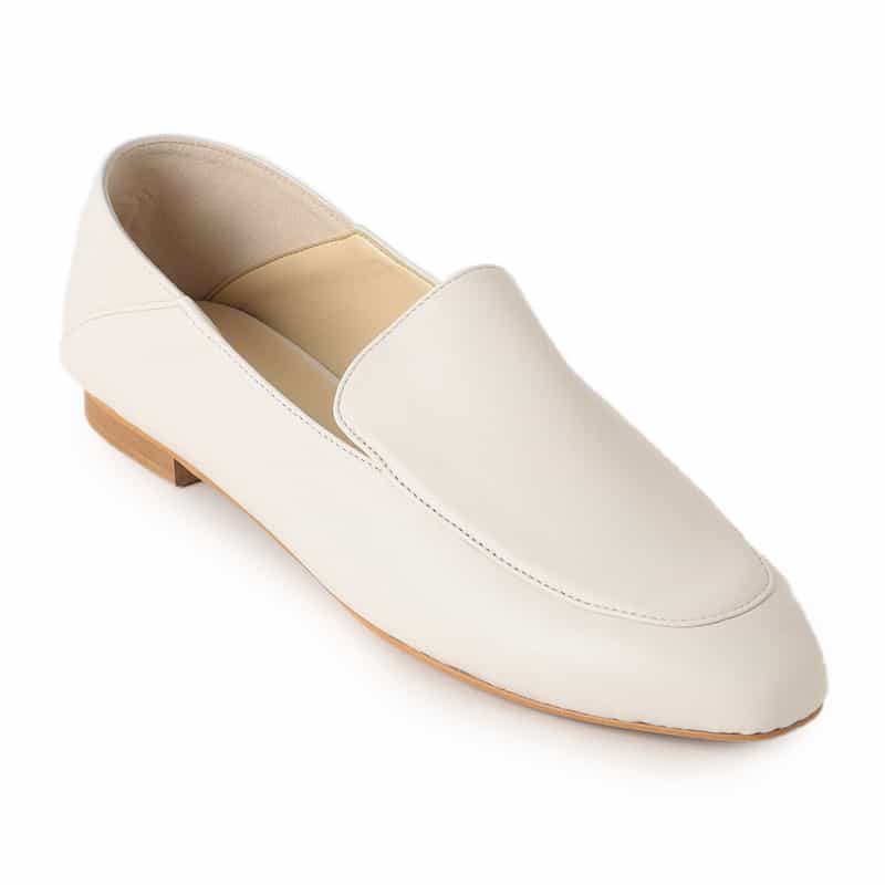 BARNEYS NEW YORK スリップオンローファー WHITE