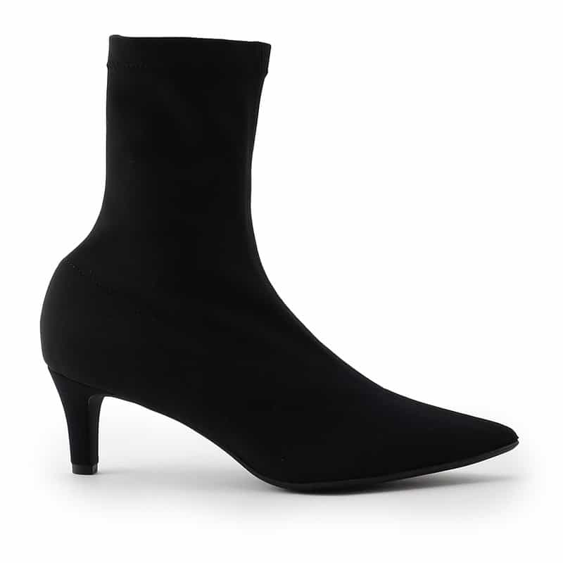 BARNEYS NEW YORK ストレッチ ショートブーツ BLACK