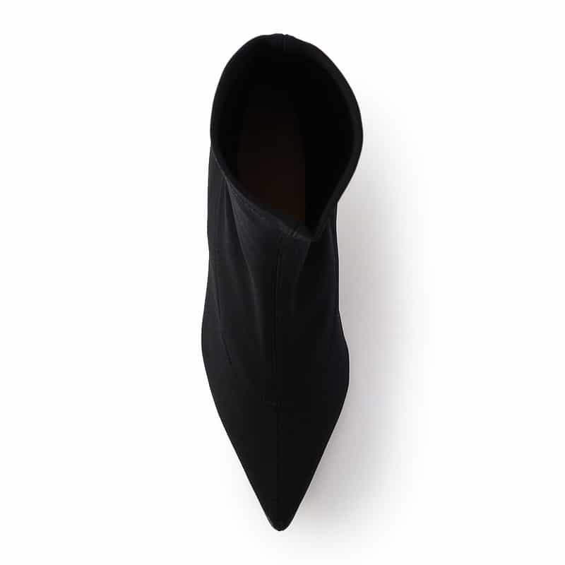 BARNEYS NEW YORK ストレッチ ショートブーツ BLACK