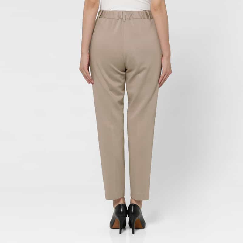 BARNEYS NEW YORK デュアルウォーム素材テーパードパンツ GRAY BEIGE
