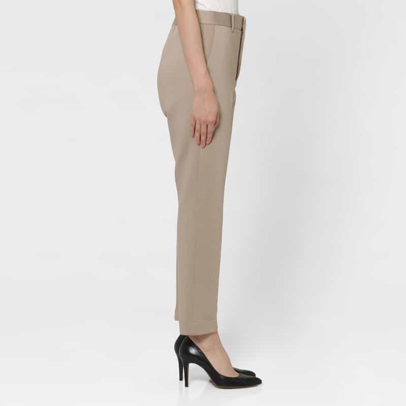 BARNEYS NEW YORK デュアルウォーム素材テーパードパンツ GRAY BEIGE