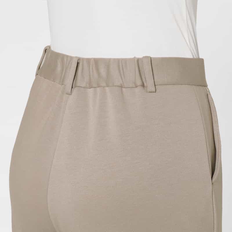 BARNEYS NEW YORK デュアルウォーム素材テーパードパンツ GRAY BEIGE