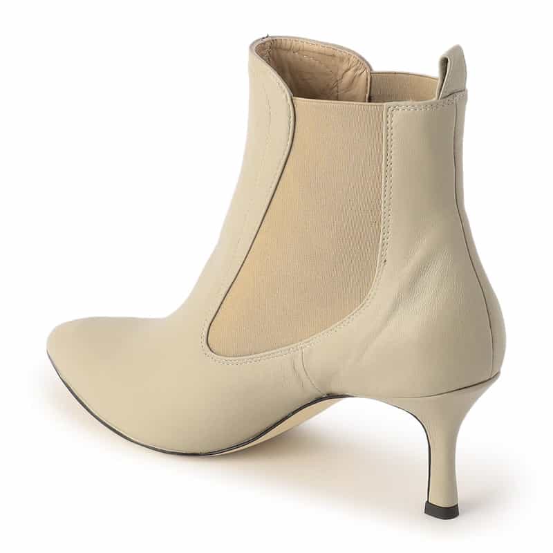 BARNEYS NEW YORK サイドゴアショートブーツ BEIGE