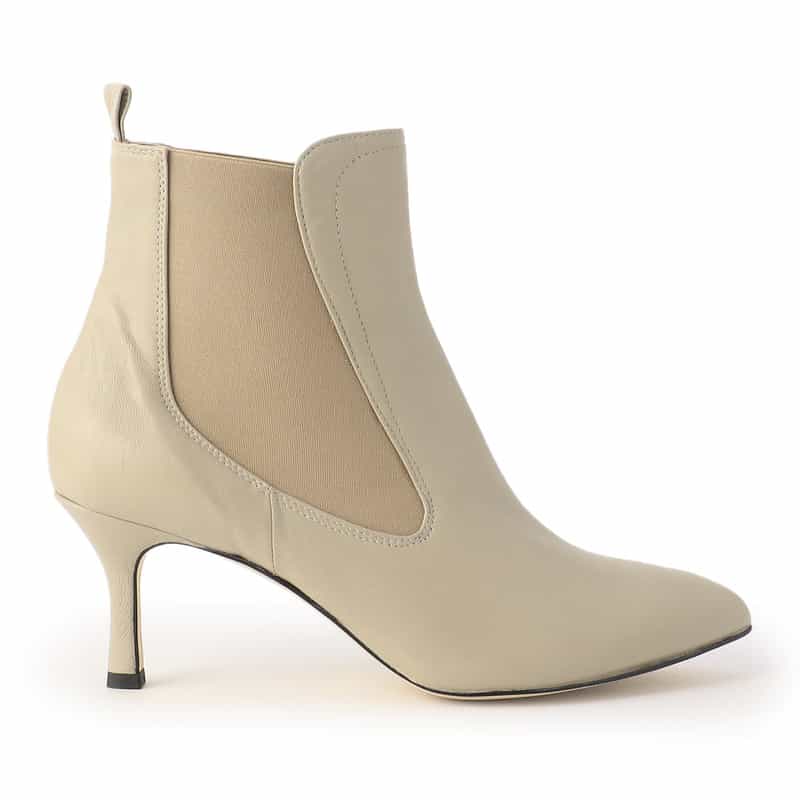 BARNEYS NEW YORK サイドゴアショートブーツ BEIGE