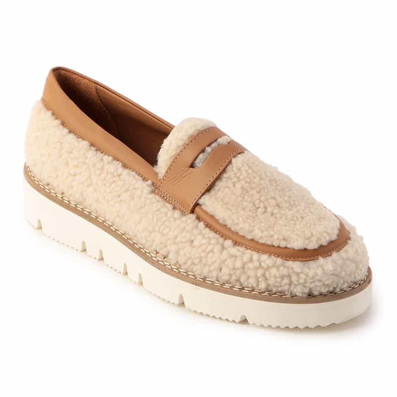 BARNEYS NEW YORK シアリングローファー IVORY