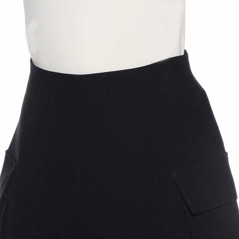 BARNEYS NEW YORK ウォッシャブル サイドポケットカーゴフレアスカート NAVY