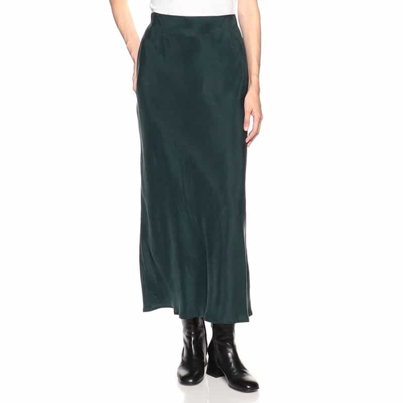 BARNEYS NEW YORK ウォッシャブル マーメイドロングスカート GREEN