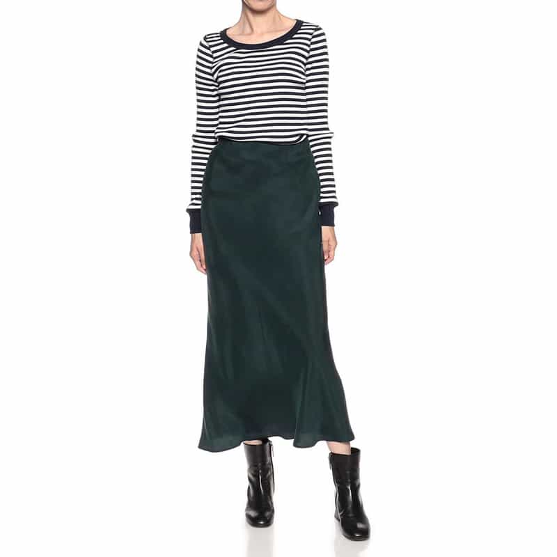 BARNEYS NEW YORK ウォッシャブル マーメイドロングスカート GREEN