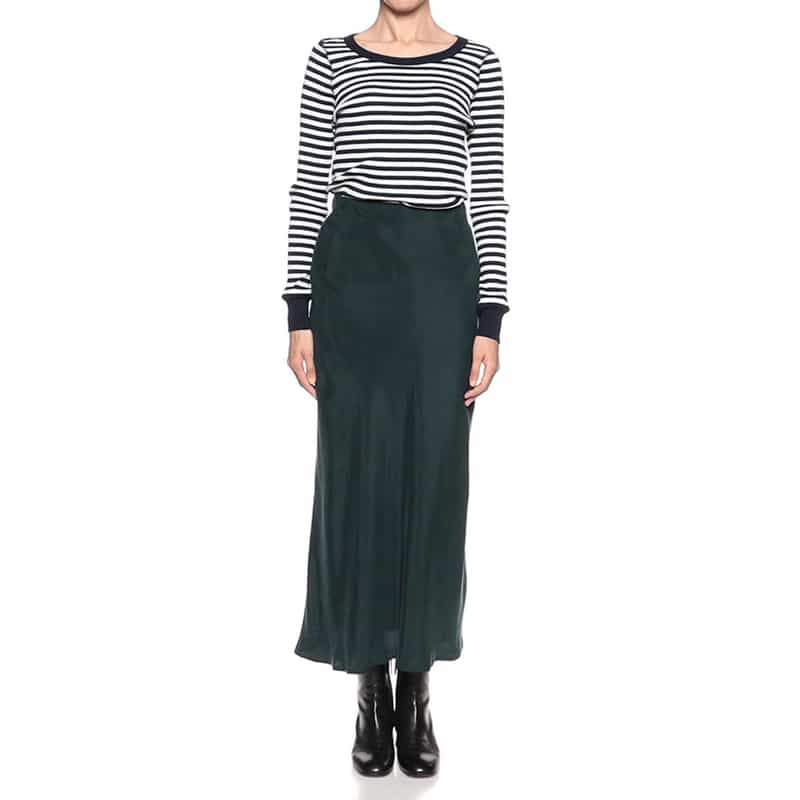 BARNEYS NEW YORK ウォッシャブル マーメイドロングスカート GREEN