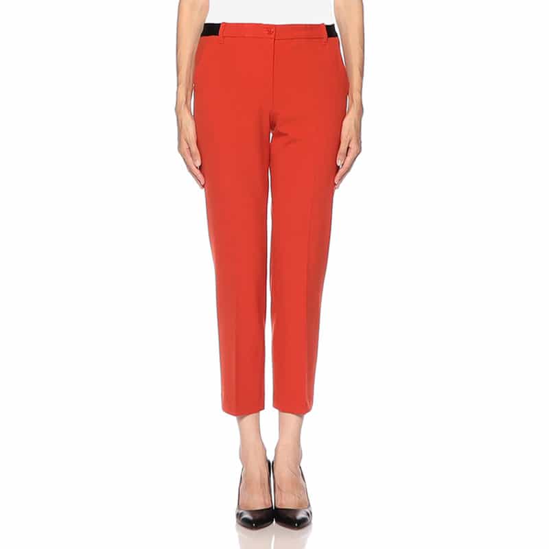 BARNEYS NEW YORK ウォッシャブル バックウエストゴムパンツ ORANGE