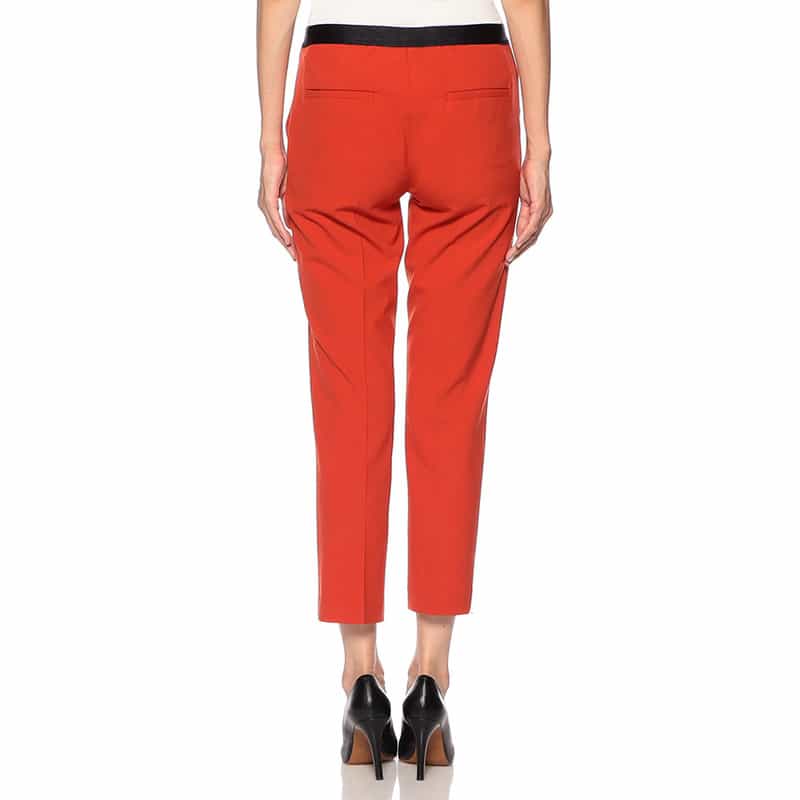 BARNEYS NEW YORK ウォッシャブル バックウエストゴムパンツ ORANGE