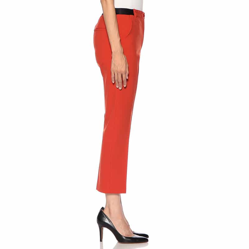 BARNEYS NEW YORK ウォッシャブル バックウエストゴムパンツ ORANGE