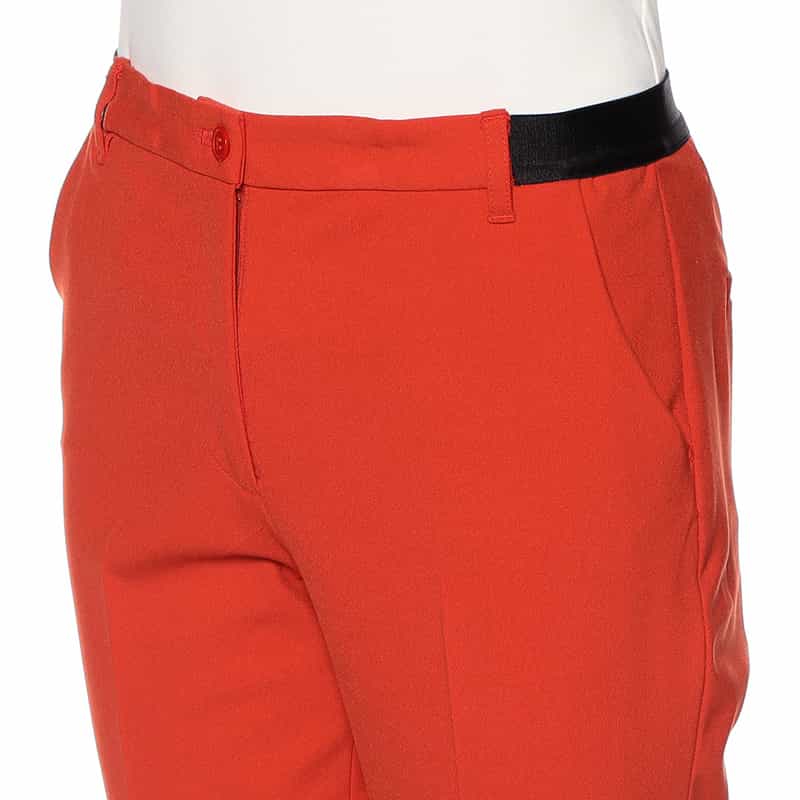 BARNEYS NEW YORK ウォッシャブル バックウエストゴムパンツ ORANGE