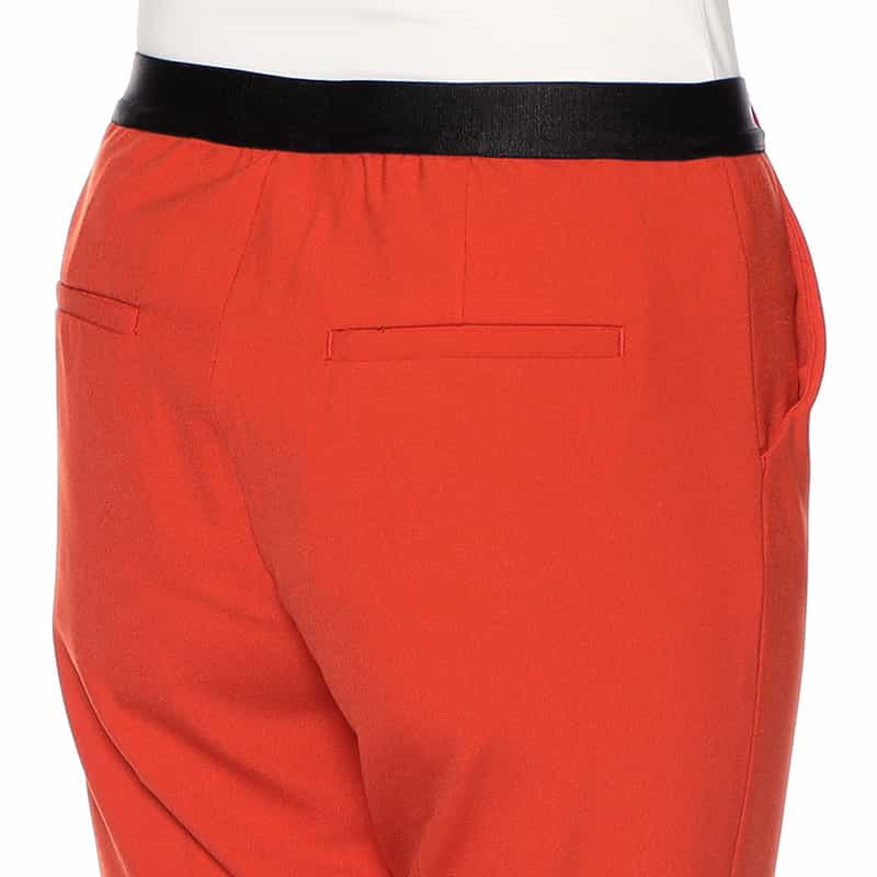 BARNEYS NEW YORK ウォッシャブル バックウエストゴムパンツ ORANGE