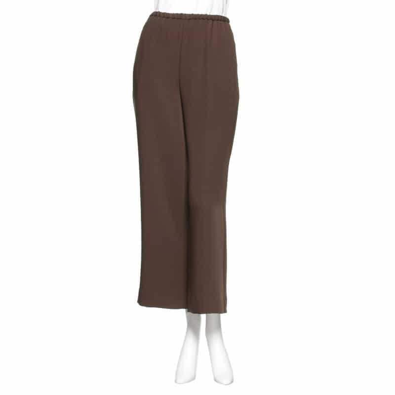 BARNEYS NEW YORK セットアップ ウォッシャブル ドローストリング付きワイドパンツ BROWN