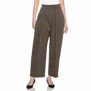 ウォッシャブル バレルタックワイドパンツ