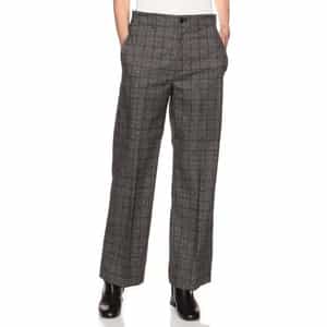 ウォッシャブル チェック柄バックゴム パンツ