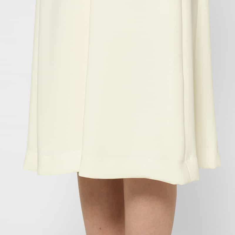 BARNEYS NEW YORK タックスリーブ フレアドレス OFF WHITE