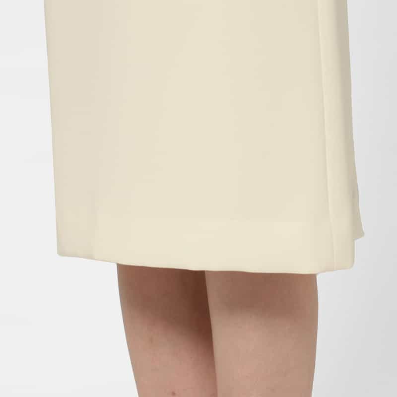 BARNEYS NEW YORK ダブルクロス素材ミドルタイトスカート OFF WHITE