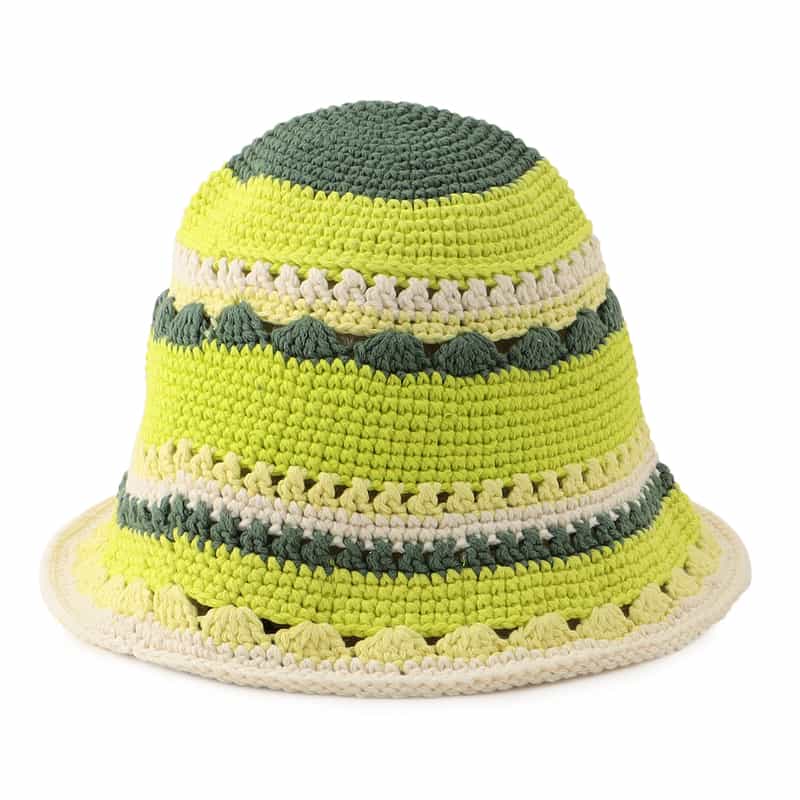 GANNI かぎ針編みバケットハット YELLOW