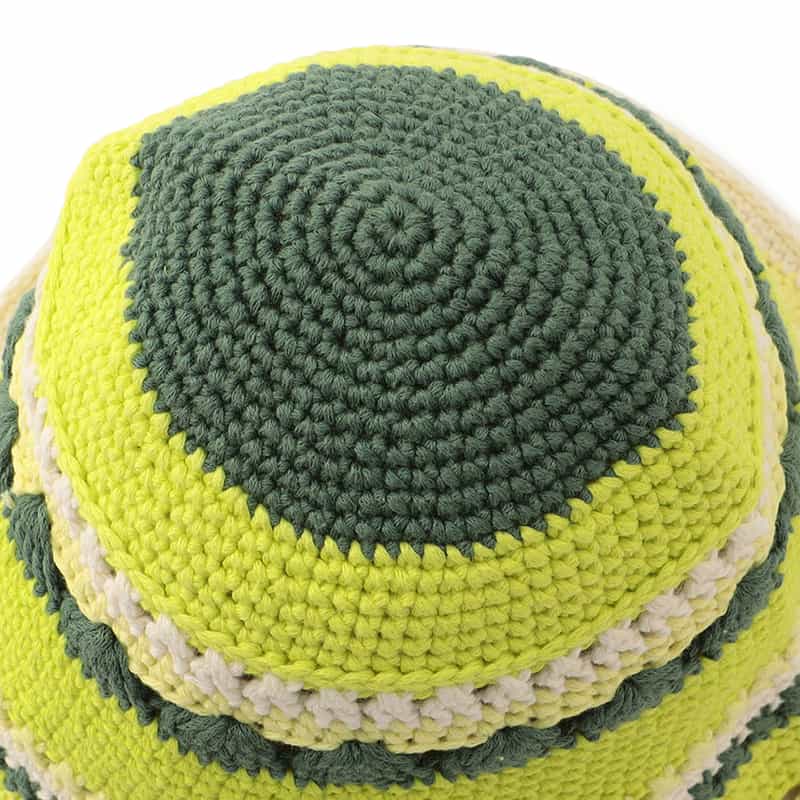 GANNI かぎ針編みバケットハット YELLOW