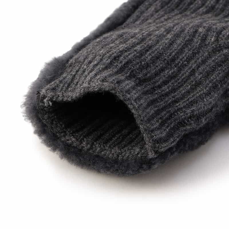 YVES SALOMON コンビネーションミトン GRAY