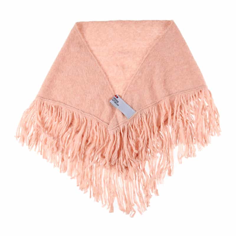 BIELO フリンジスカーフ LIGHT PINK