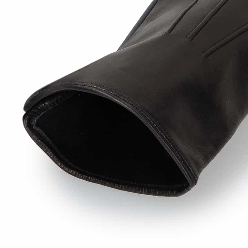 BARNEYS NEW YORK レザーグローブ (タッチパネル対応) NAVY