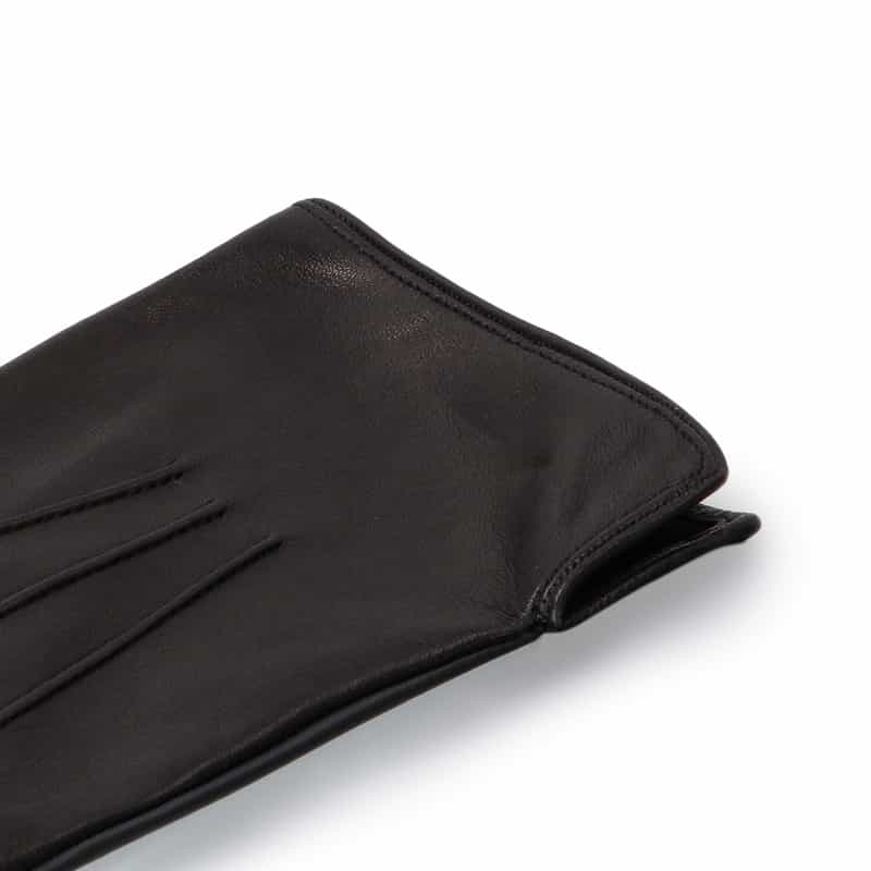 BARNEYS NEW YORK レザーグローブ (タッチパネル対応) NAVY