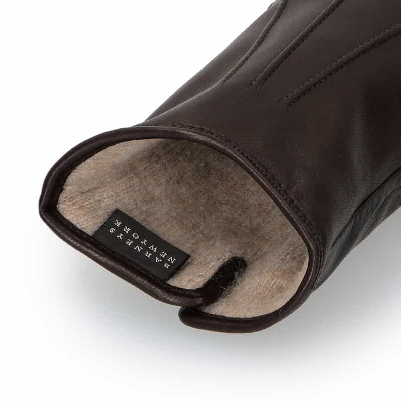BARNEYS NEW YORK レザーグローブ (タッチパネル対応) DARK BROWN