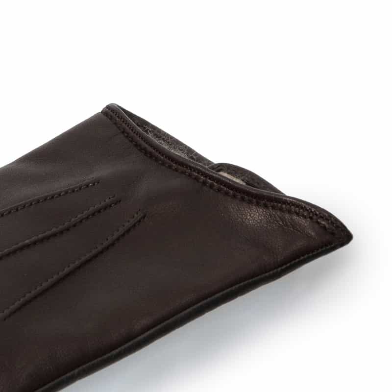 BARNEYS NEW YORK レザーグローブ (タッチパネル対応) DARK BROWN