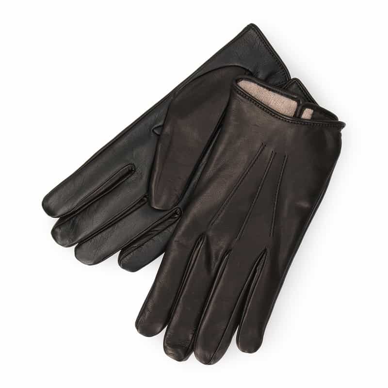 BARNEYS NEW YORK レザーグローブ (タッチパネル対応) BLACK