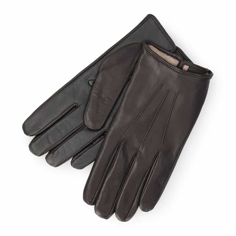 BARNEYS NEW YORK レザーグローブ (タッチパネル対応) GRAY