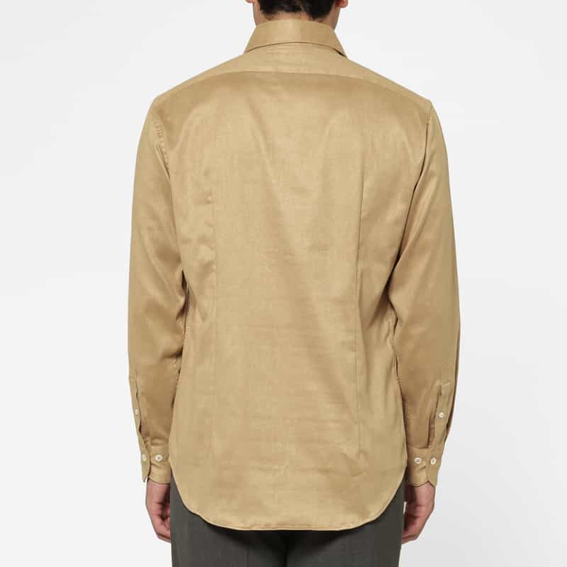BARNEYS NEW YORK スエード素材カジュアルシャツ BEIGE