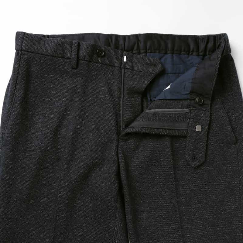 BARNEYS NEW YORK ウールコットン素材ストレッチパンツ NAVY