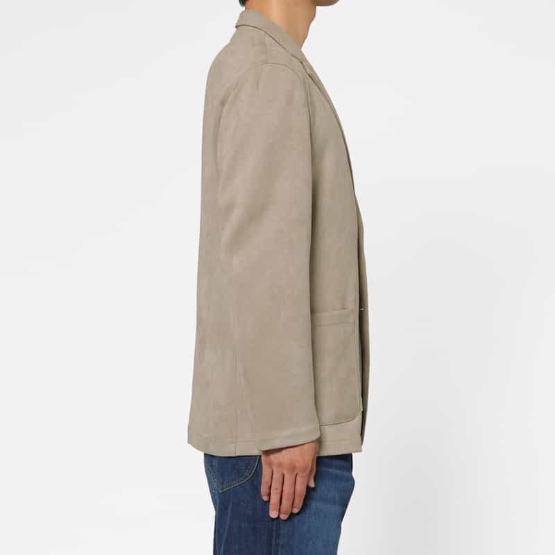 BARNEYS NEW YORK ポリエステルスエード素材テーラードジャケット BEIGE