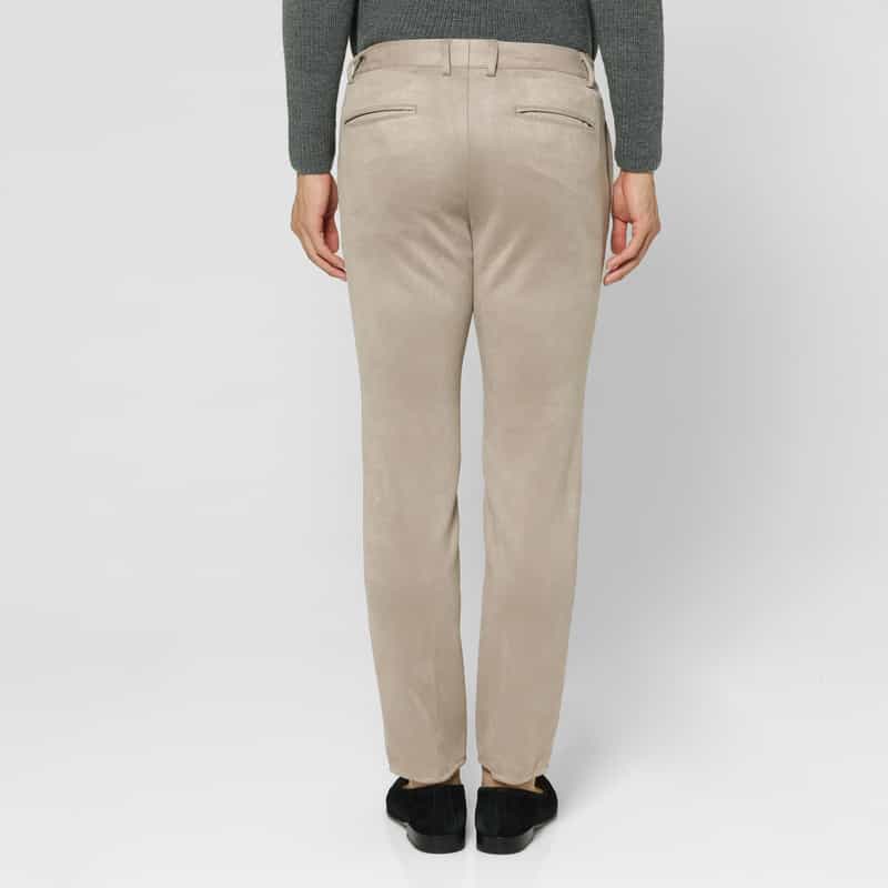BARNEYS NEW YORK スエード素材テーパードパンツ BEIGE
