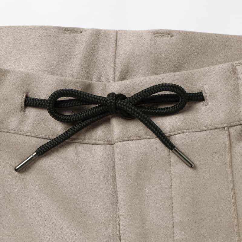 BARNEYS NEW YORK スエード素材テーパードパンツ BEIGE