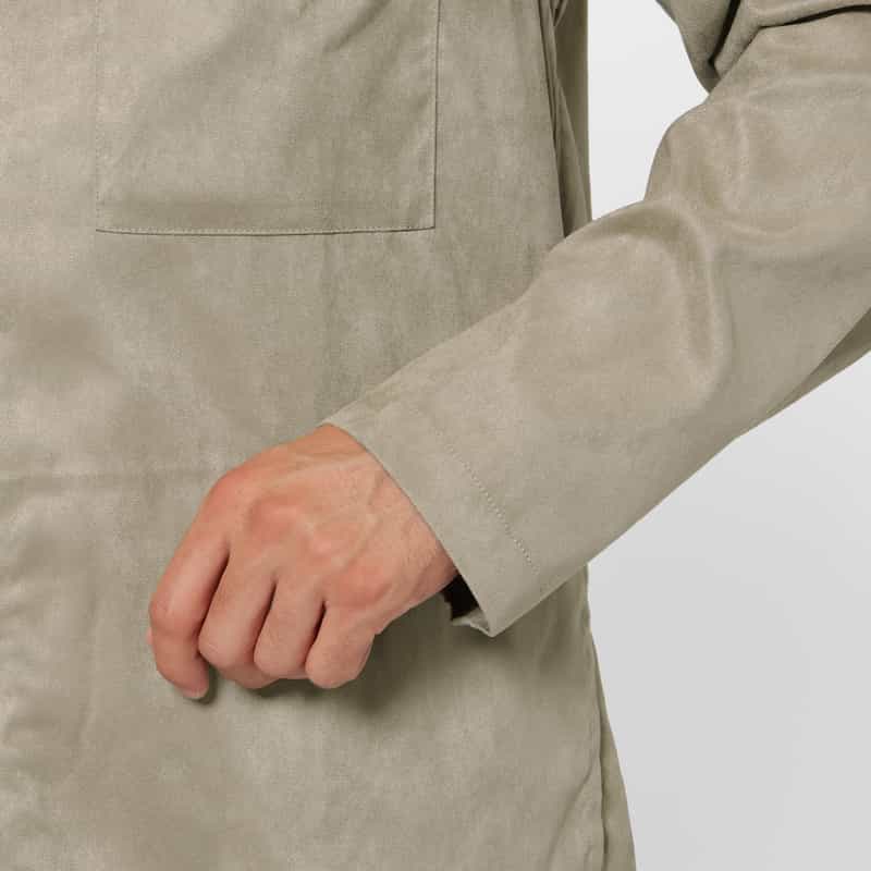 BARNEYS NEW YORK ポリエステルスエード素材シャツジャケット LIGHT GRAY