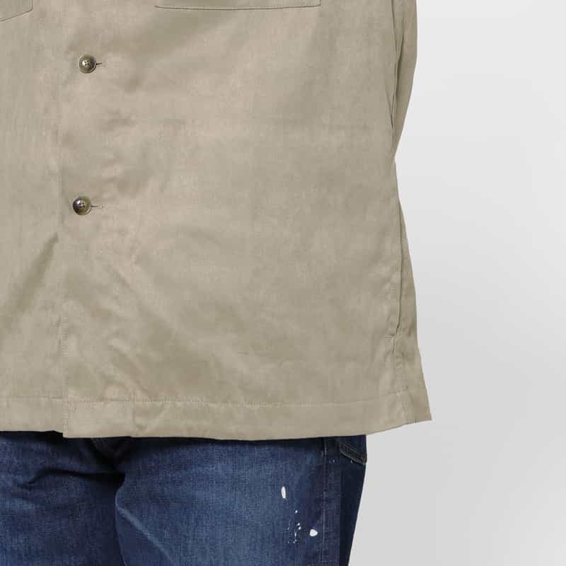 BARNEYS NEW YORK ポリエステルスエード素材シャツジャケット LIGHT GRAY