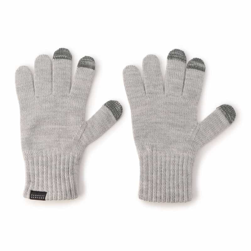 BARNEYS NEW YORK グローブ(タッチパネル対応) LIGHT GRAY