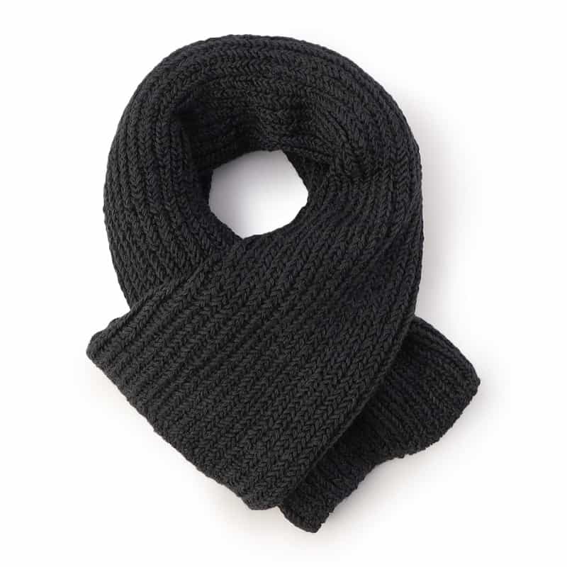 BARNEYS NEW YORK ウールニットスヌード DARK GRAY