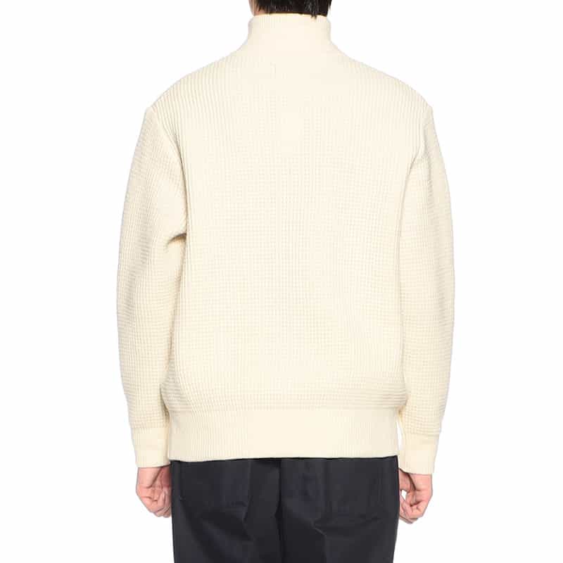 BARNEYS NEW YORK ドライバーズニットブルゾン WHITE