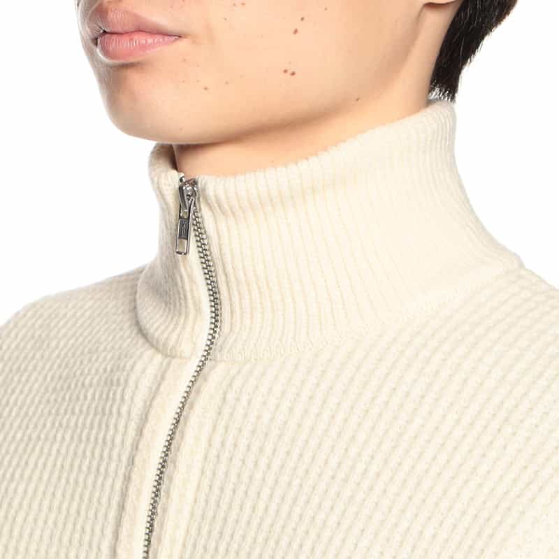 BARNEYS NEW YORK ドライバーズニットブルゾン WHITE