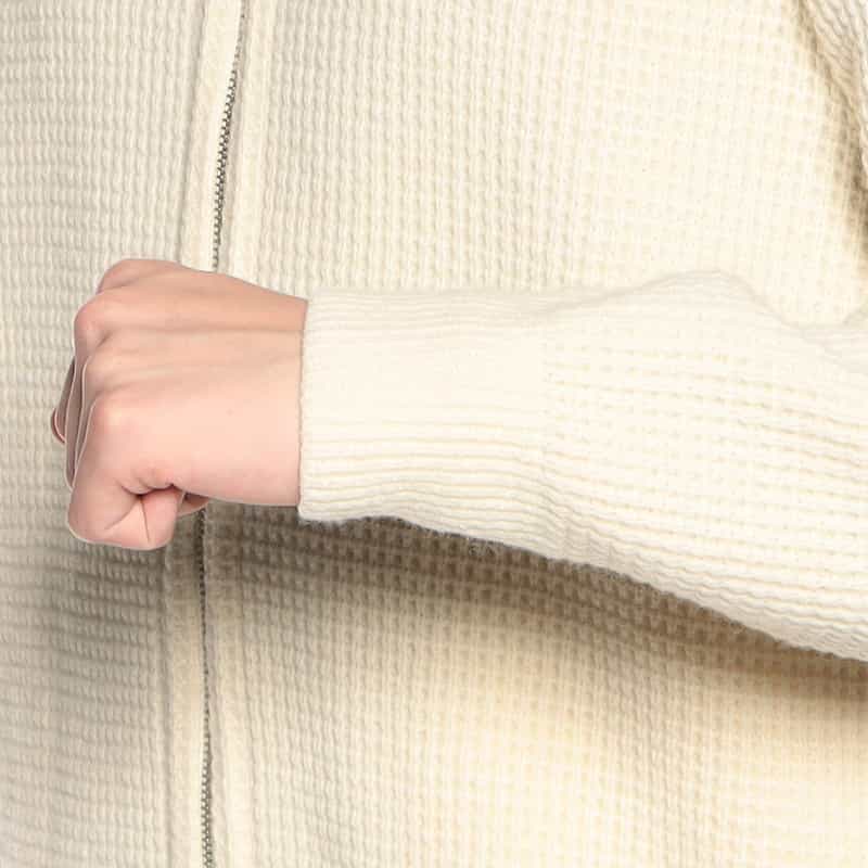 BARNEYS NEW YORK ドライバーズニットブルゾン WHITE