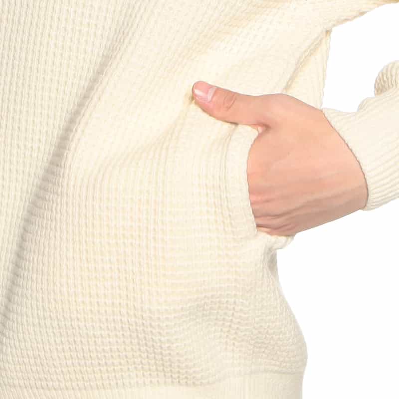 BARNEYS NEW YORK ドライバーズニットブルゾン WHITE