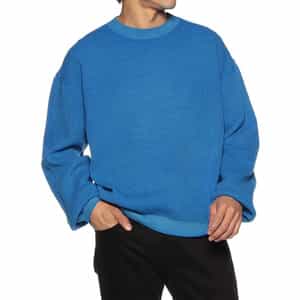 畦編みクルーネックニットプルオーバー