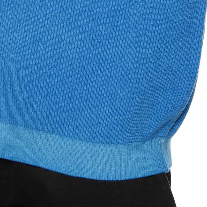 BARNEYS NEW YORK 畦編みクルーネックニットプルオーバー BLUE