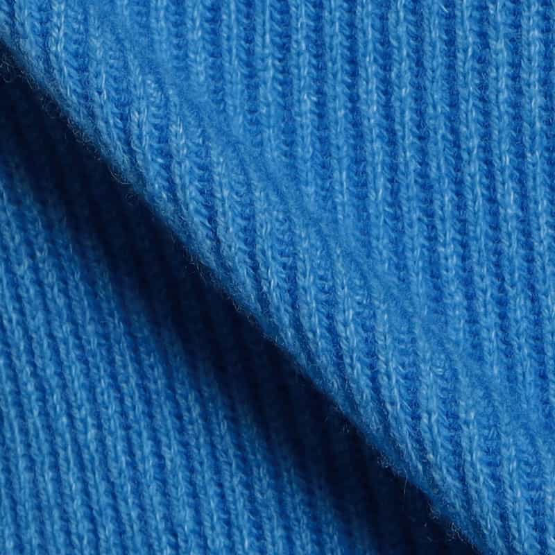 BARNEYS NEW YORK 畦編みクルーネックニットプルオーバー BLUE